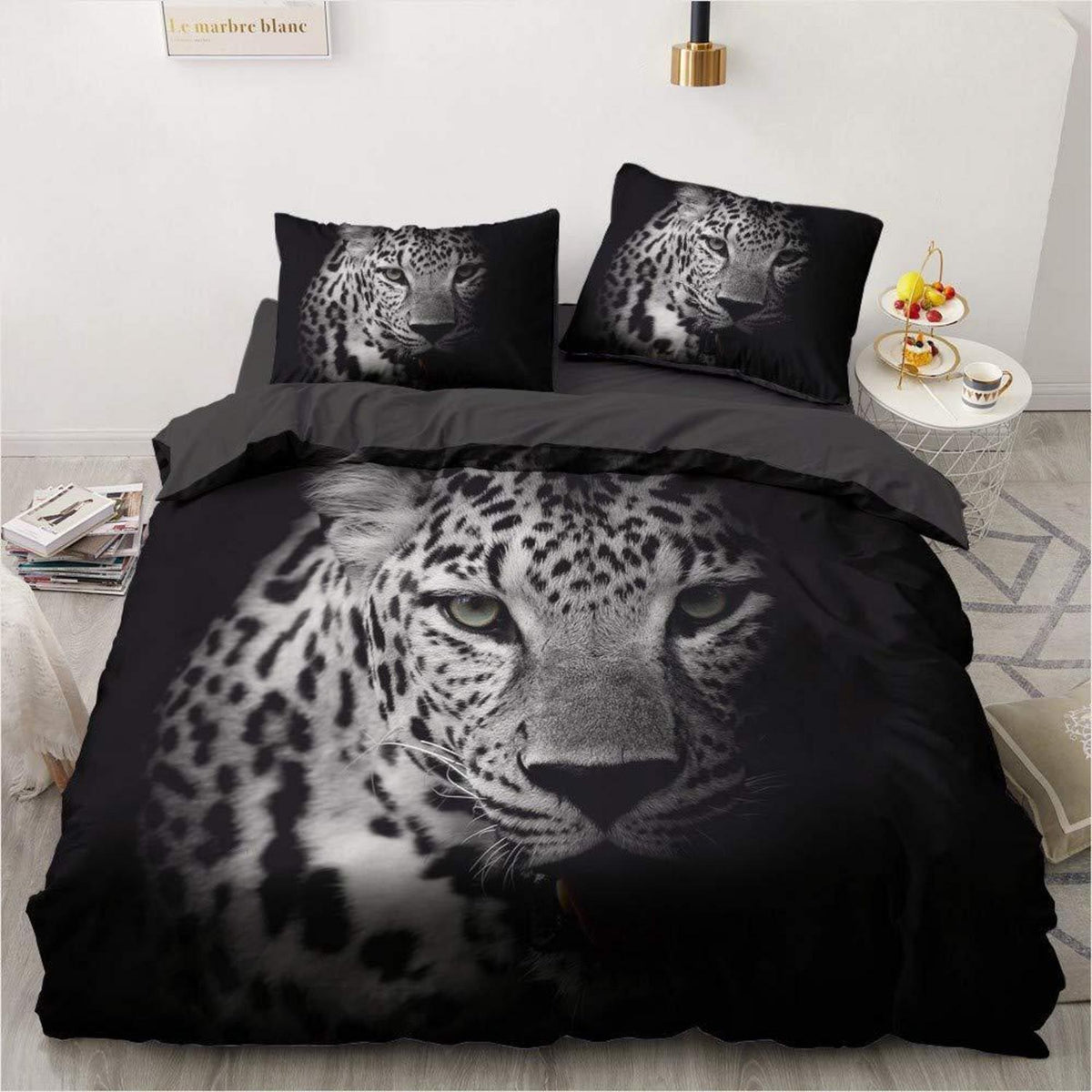Leoparden Bettwäsche 135x200 - 4teilig, Flauschig & Modern