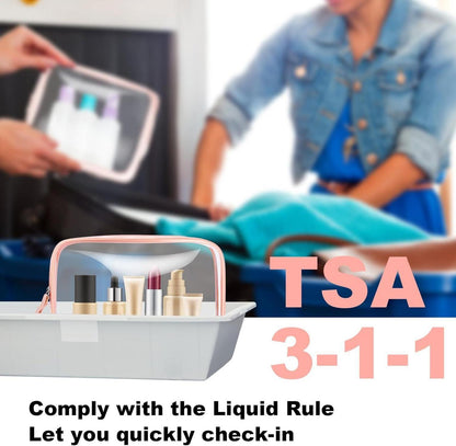 Klare transparente Kulturtasche 2er-Set wasserdichte PVC-Reisetaschen