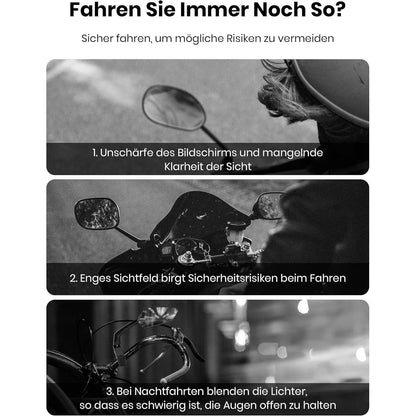 Fahrradspiegel E-Bike HD 360° drehbar klappbar für Lenker (Links + Rechts)