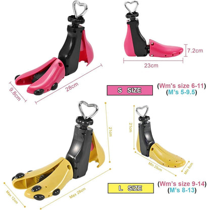 Schuhspanner verstellbar für Damen & Herren, Rot Rosa (37-43)