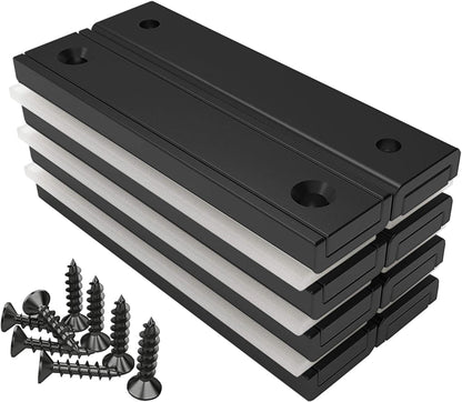 Rechteckmagnete 30 KG 60 x 13,5 x 5 mm Schwarze Epoxidbeschichtung