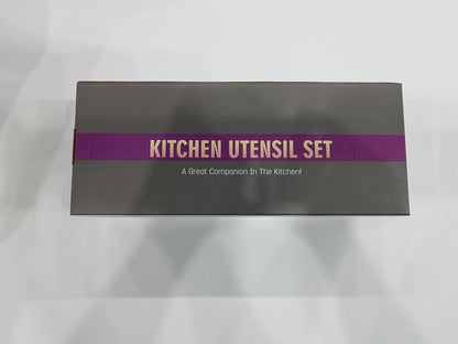 Küchenhelfer Set 34-teilig Silikon Kochutensilien Hitzebeständig mit Utensilienhalter Antihaft Edelstahlgriff