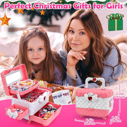 Kinder Schmuckset Mädchen Haarschmuck Weihnachtsgeschenke 3-10 Jahre
