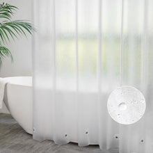 Duschvorhang Transparent Weiß 240x200 mit Magneten und Haken