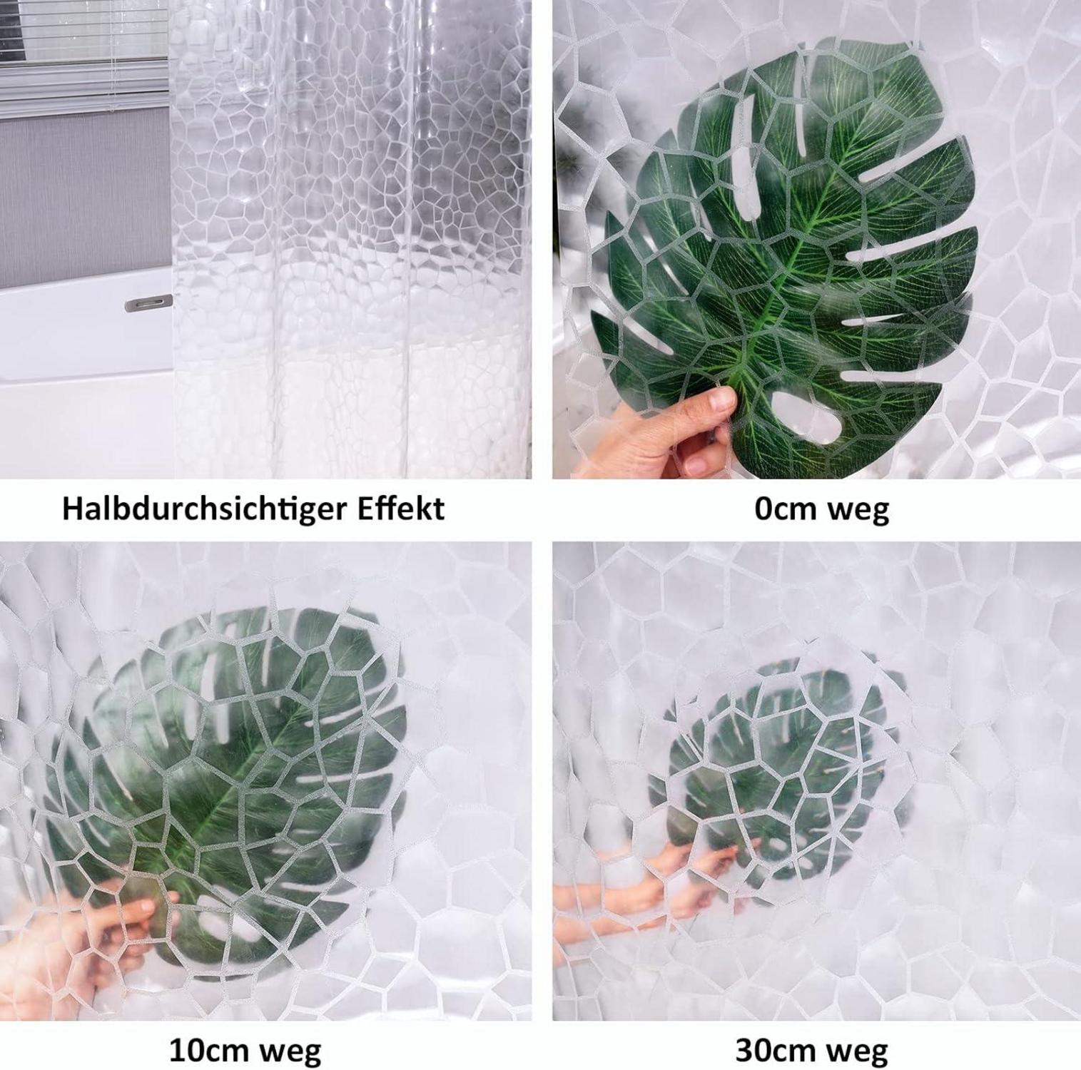 Wasserdichter Duschvorhang mit Magneten und 3D Muster