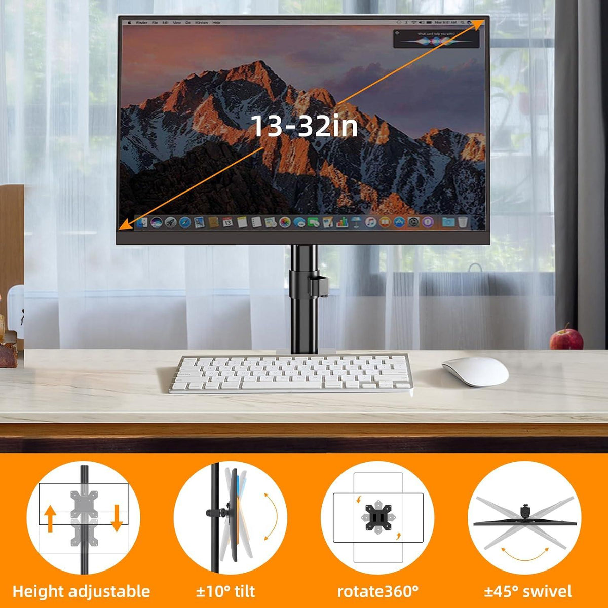 Monitor Halterung 13-32 Zoll VESA 75x75/100x100 Neigbar