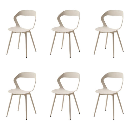 Moderner Esszimmerstuhl 6er-Set, Beige – Skandinavischer Designstuhl