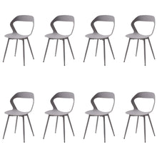 Moderner Esszimmerstuhl Set (8) – Grau & Grau | Skandinavisch, Ergonomisch