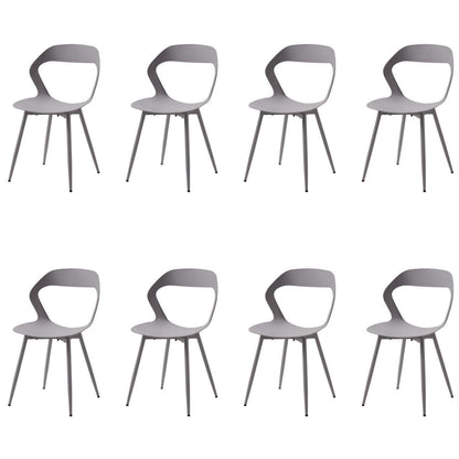 Moderner Esszimmerstuhl Set (8) – Grau & Grau | Skandinavisch, Ergonomisch