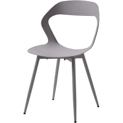 Moderner Esszimmerstuhl Set (8) – Grau & Grau | Skandinavisch, Ergonomisch