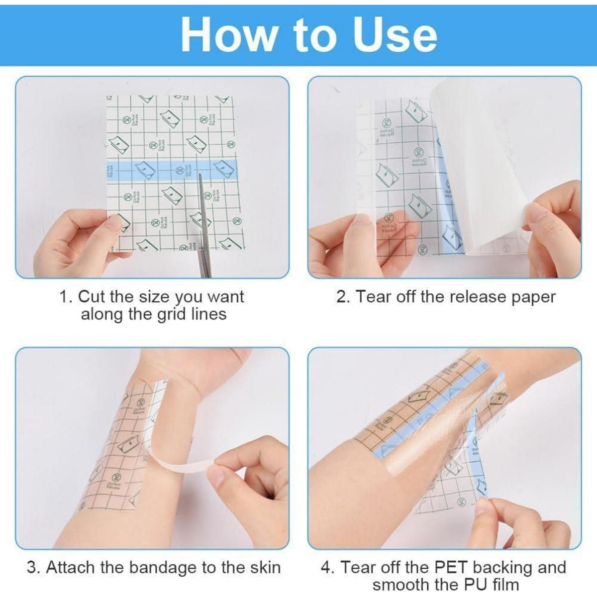 Tattoo Folie 3 Rollen – Wasserdichte Heilfolie für Tattoos