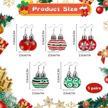 Weihnachten Baumeln Ohrringe Set 5 Paar