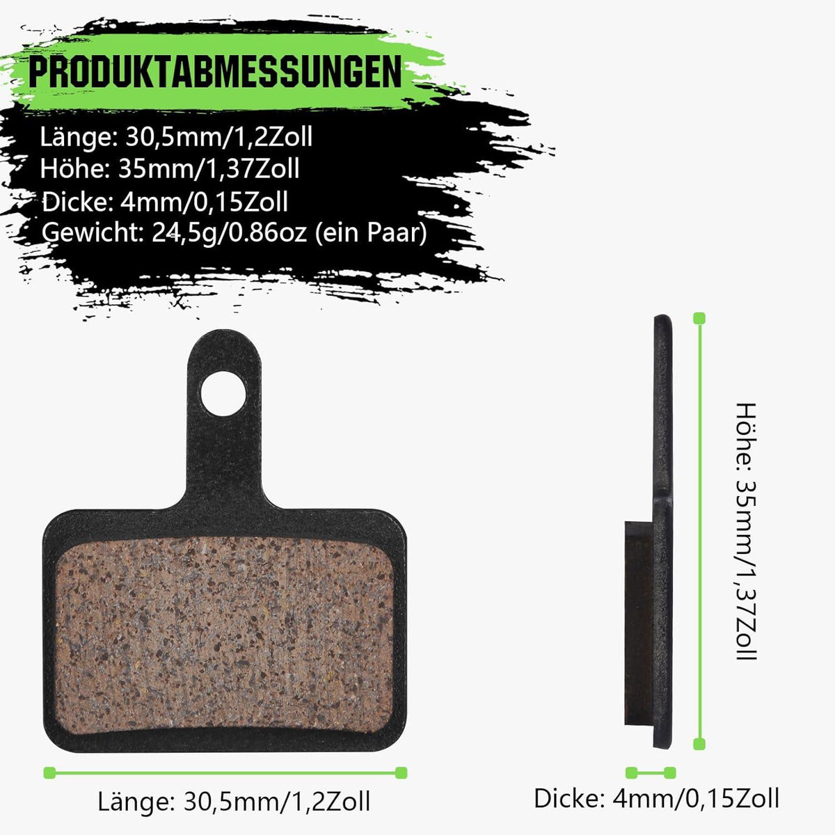 Zacro Fahrrad-Scheibenbremsbeläge für Tektro Shimano TRP Deore B01s Ersatz
