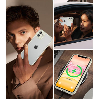 iPhone 11 Hülle mit Panzerglas, Rundumschutz, Weiß