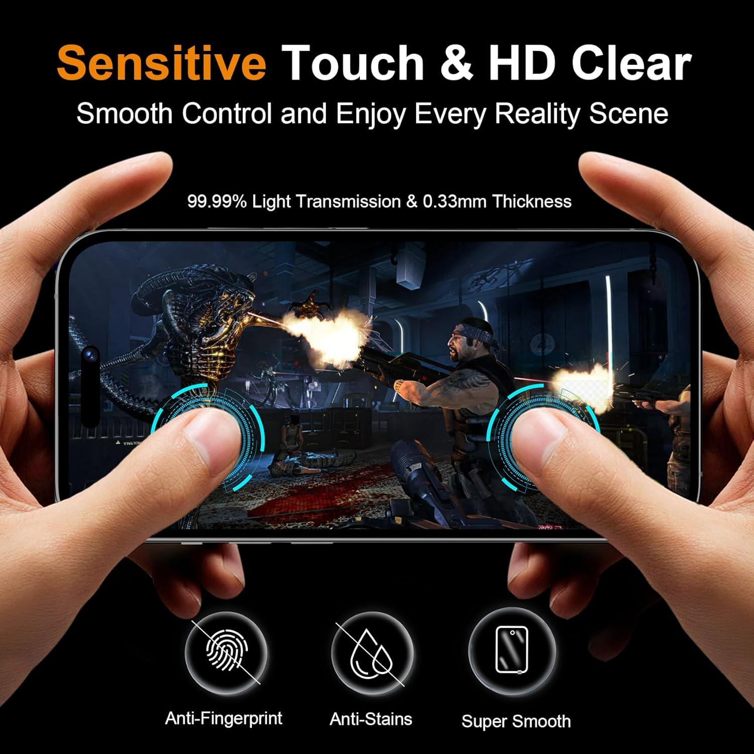 Sichtschutz Panzerfolie iPhone 15 Pro Kamera Schutz 9H Anti-Spähen