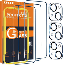 Panzer Schutzglas für iPhone 15 Plus mit Kameraschutz