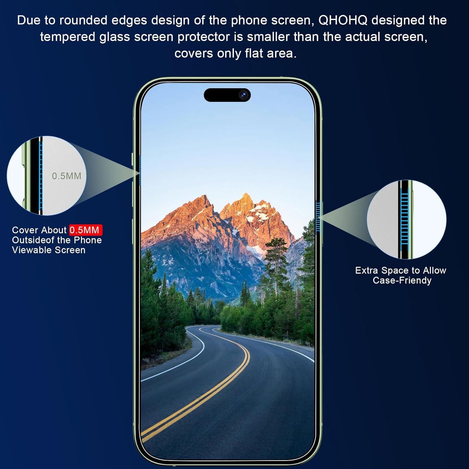 Panzer Schutzglas für iPhone 15 Plus mit Kameraschutz