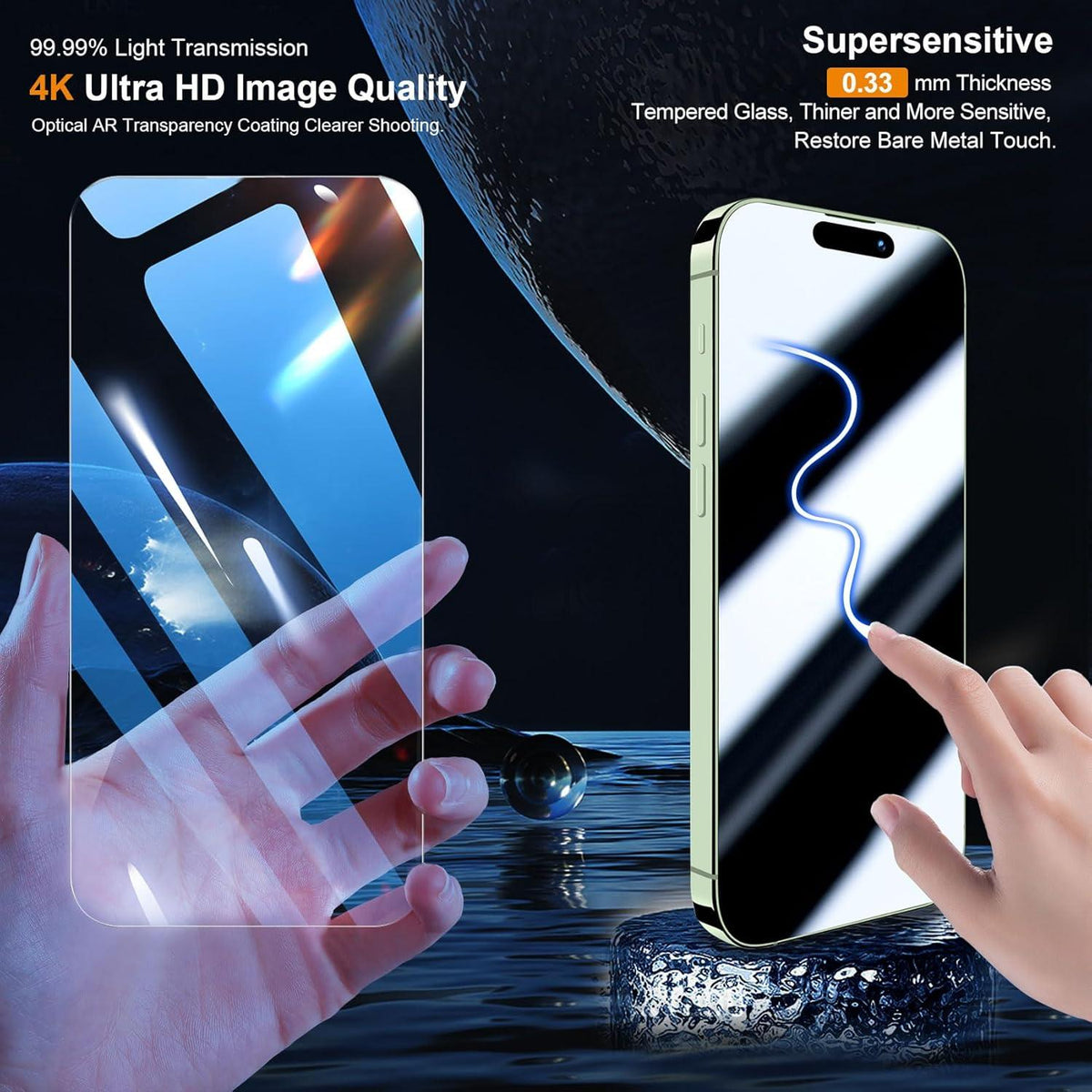 Panzer Schutz Glas iPhone 15 Plus 6,7 Zoll 9H Härte