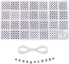 1400+ Stück Buchstabenperlen Set DIY Schmuck Armbänder Kit