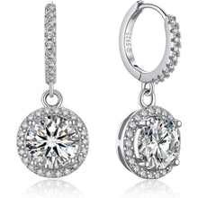 Moissanit Creolen Silber 925 Anhänger 2 Karat Diamant