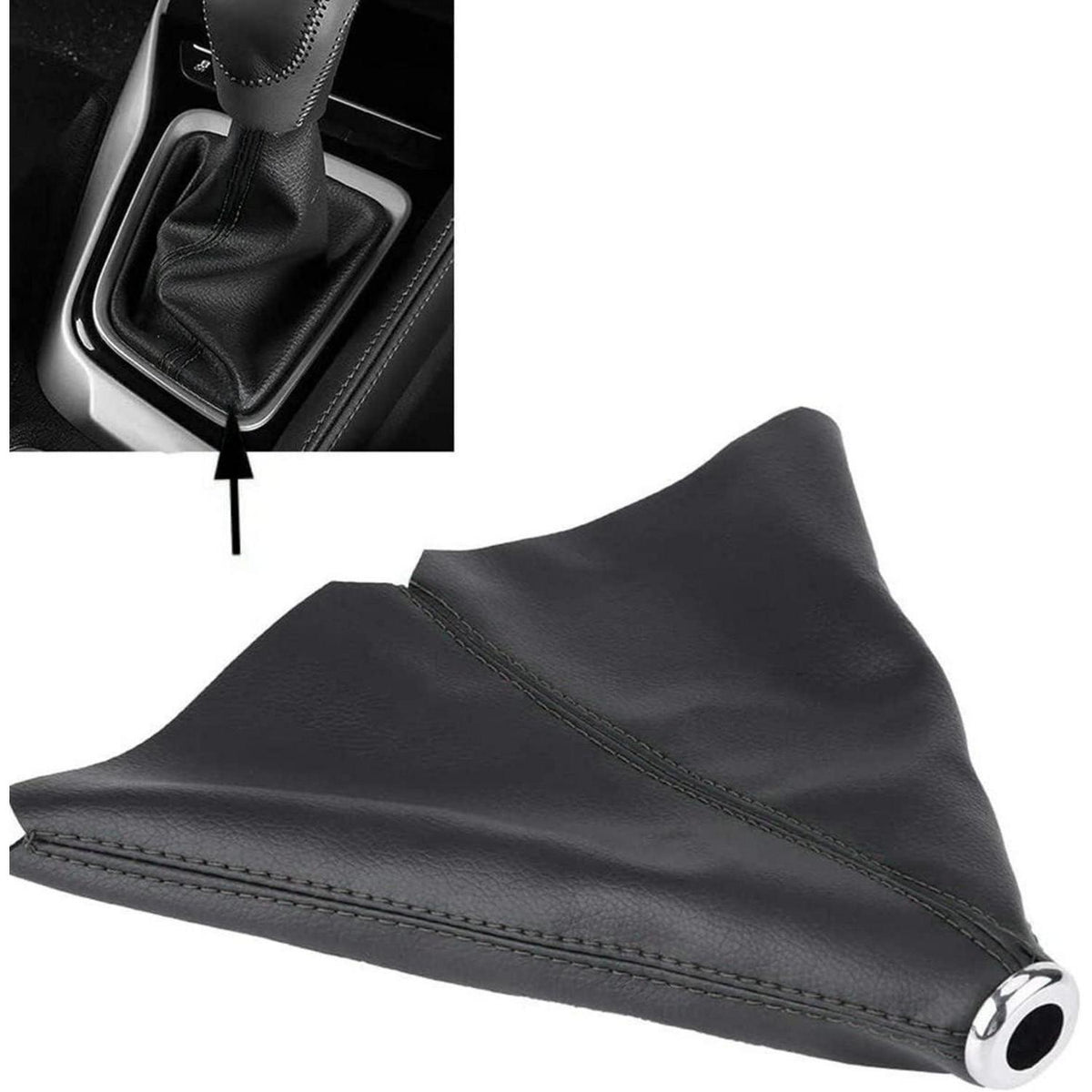 Schaltknauf-Abdeckung in Lederoptik – Universal & Stilvoll Schwarz