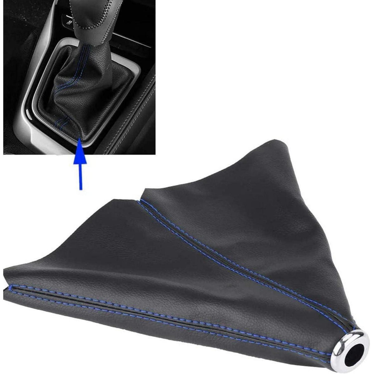 Schaltknauf-Abdeckung Universal Blau in Lederoptik