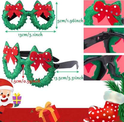Weihnachts Stirnbänder Brillen Set Weihnachten Party Kostüm