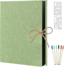 AIOR Schwarze Selbstklebende Fotoalben 60 Seiten Scrapbook