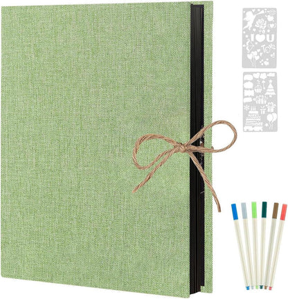 AIOR Schwarze Selbstklebende Fotoalben 60 Seiten Scrapbook
