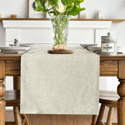 Tischläufer Beige 40x140 cm Abwaschbar für Küche & Esstisch