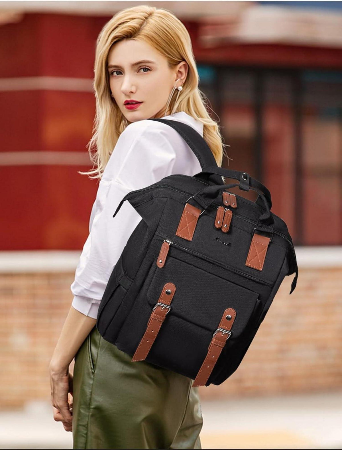 Rucksack Damen Laptop 15,6 Zoll Schulrucksack Mädchen Wasserdicht
