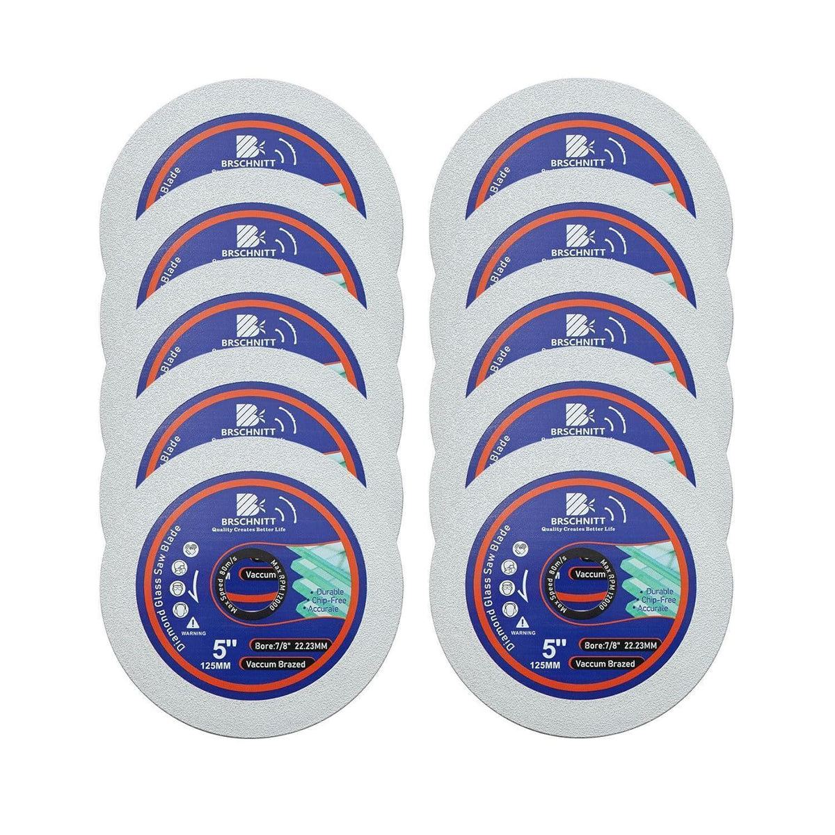 Diamanttrennscheibe 125mm für Glas & Porzellan, 10 Stück