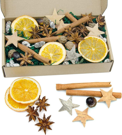Weihnachtsdeko Adventskranz Deko Set Natur Potpourri Kreativ
