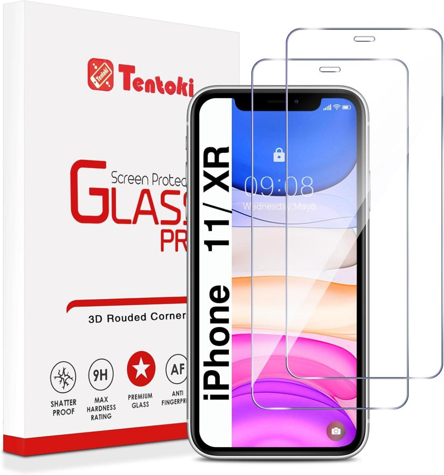 Panzer Schutz Glas iPhone 11 XR 2er Pack 9H Härte Transparent