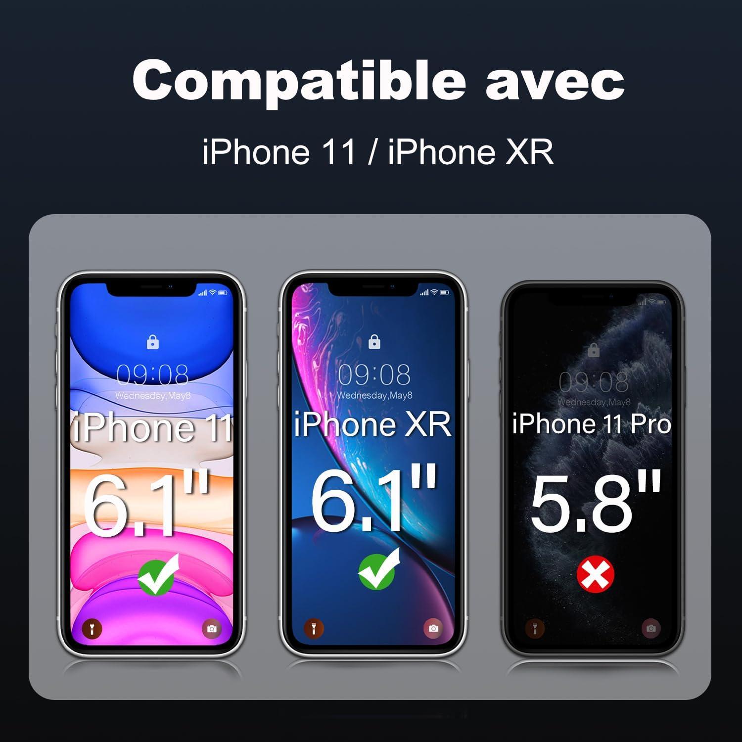 Panzer Schutz Glas iPhone 11 XR Displayschutz 9H Härte 2Pcs