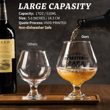 Prstenly Geschenk Papa Bierkrug Glas 17oz + Bambus