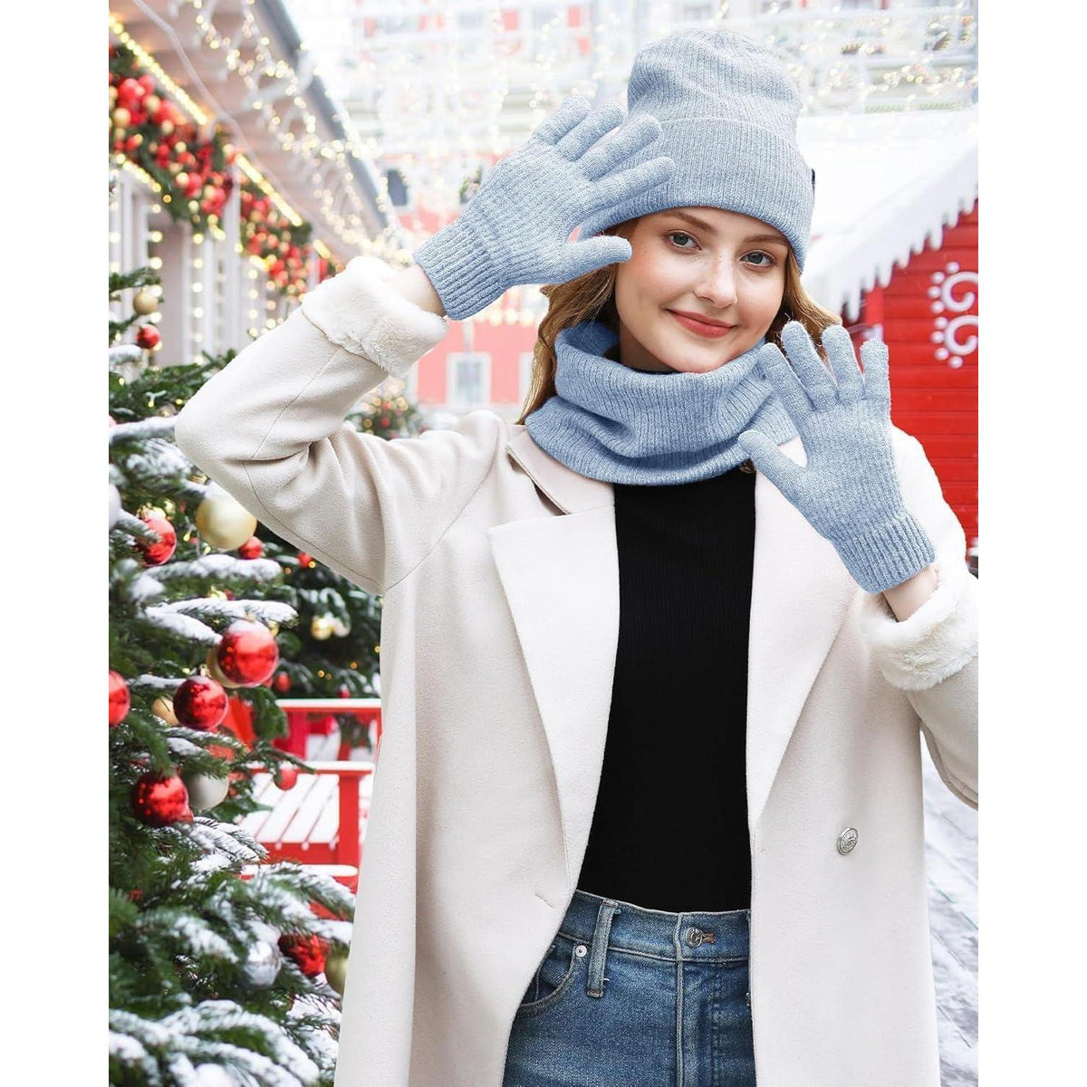 Unisex Winter Mützen & Schal Set – Warm & Stylisch