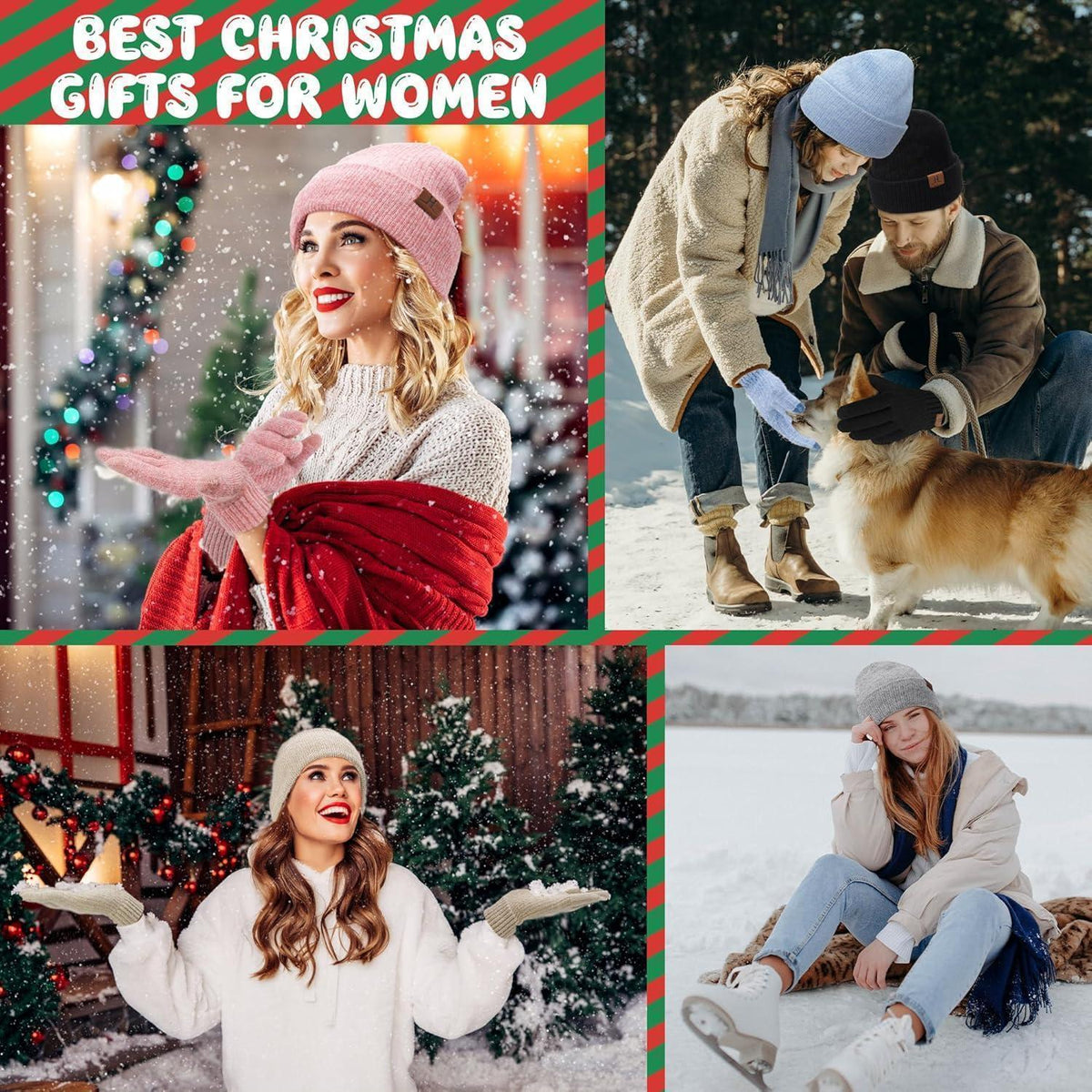 Unisex Winter Mützen & Schal Set – Warm & Stylisch