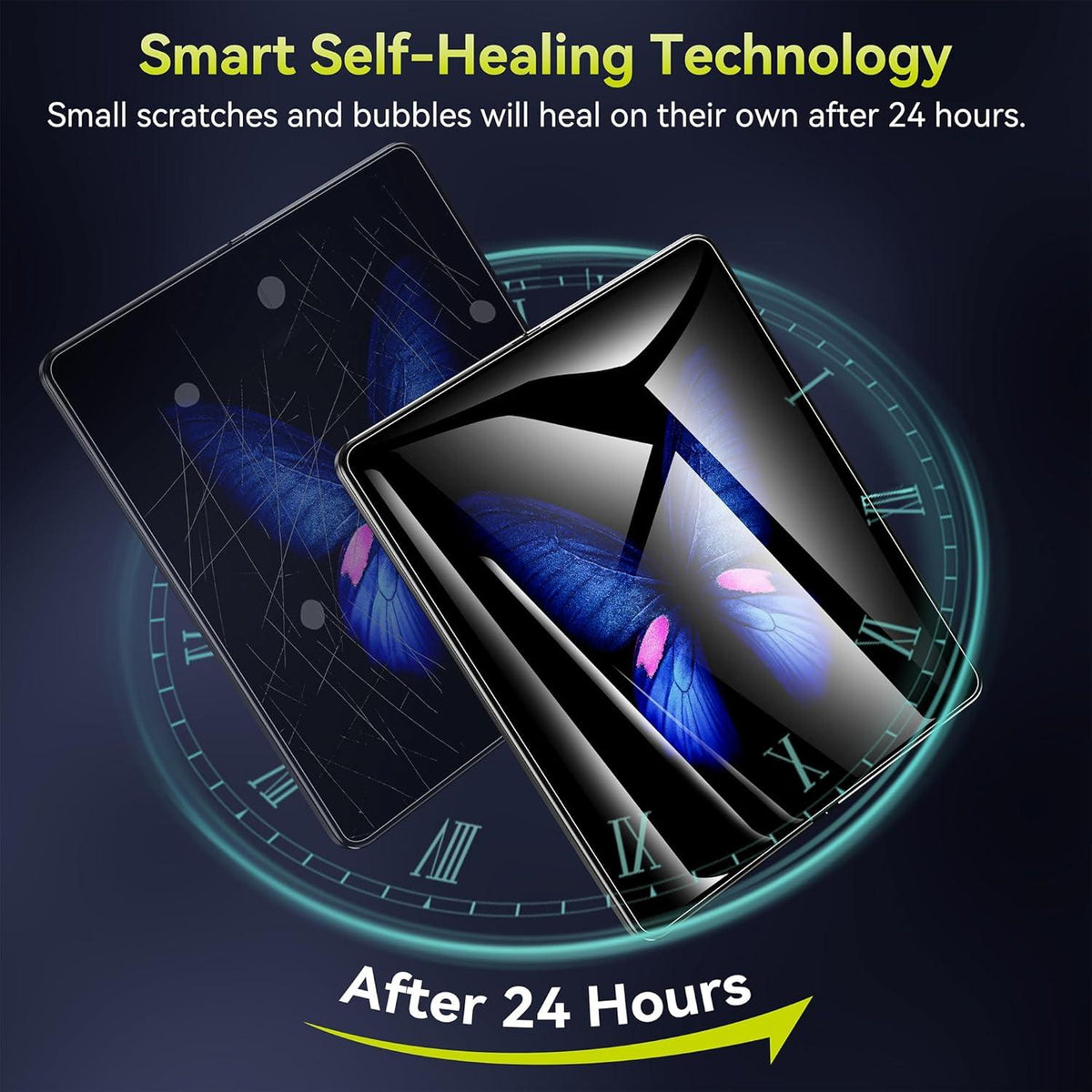 WSKEN Samsung Galaxy Z Fold 5/4 Schutzfolie + 2er Pack gehärtetes Glas HD Klar