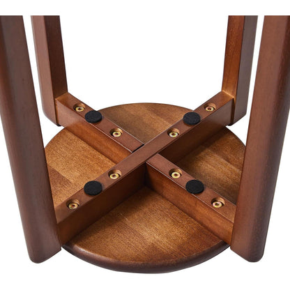 Massivholz Barhocker Set (4er) – Walnussbraun, Stapelbar