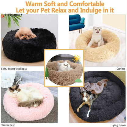 Rundes Hundebett Flauschig Donut – Bequemes Hundesofa 4XL