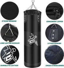 Boxsack Set Heavy Duty Punchingsäcke UNGEFÜLLT mit Hängender