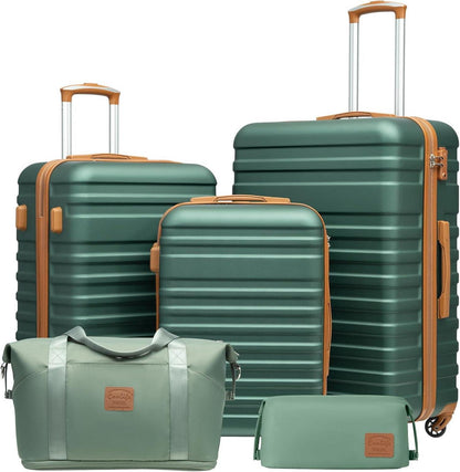 Koffer Set ABS Hartschalen Trolley 4 Rollen TSA-Schloss 5tlg