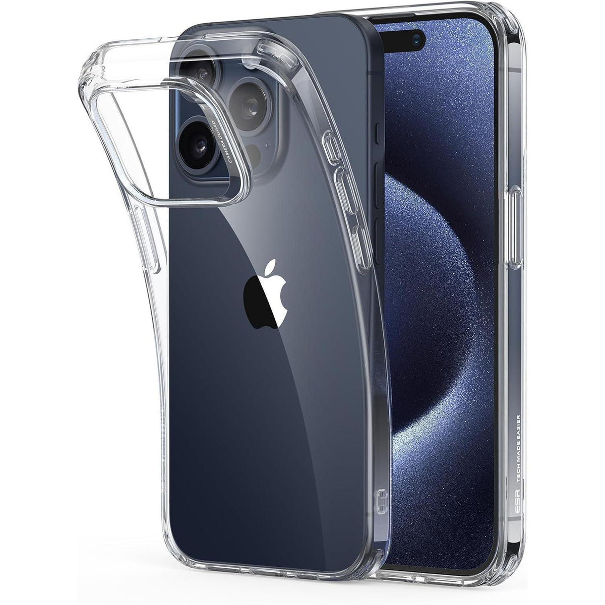 iPhone 15 Pro Hülle Klar Silikon Dünn Stoßfest