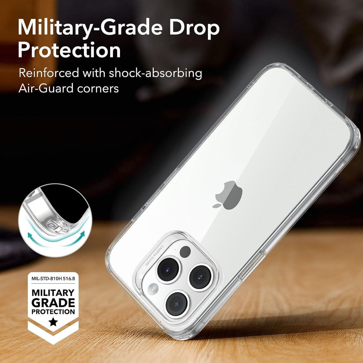 iPhone 15 Pro Hülle Klar Silikon Dünn Stoßfest