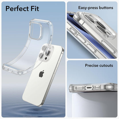 iPhone 15 Pro Hülle Klar Silikon Dünn Stoßfest