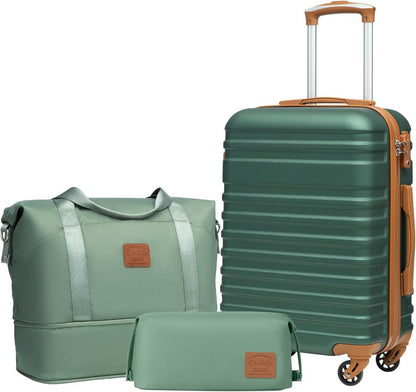 Koffer Trolley Reisekoffer ABS Hartschalen 4 Rollen TSA-Schloss 3tlg