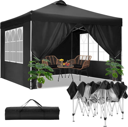 Partyzelt Pavillon 3x3m Wasserdicht Stabil Winterfest mit 4
