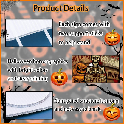 Halloween Deko Grabstein Set für Garten und Hof