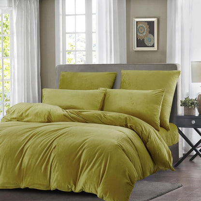 Fleece Bettwäsche 220x240 Gelb - Kuschelig & Flauschig